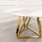 Yasmin Round Dining Table with Sintered Stone Top