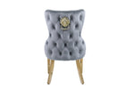 Grey Bentley Chair With Gold Legs
