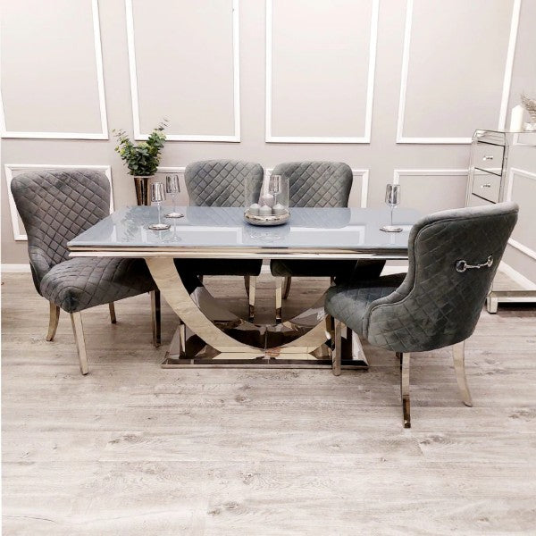 Arial Dining Table With 4 Kate Chairs