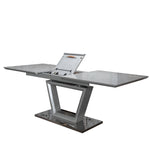 Grey High Gloss Extending Dining Table