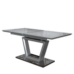 Grey High Gloss Extending Dining Table