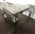 Louis Grey Marble Lamp Table