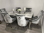 Louis Marble 1.8 Dining Set With 6 Cheshire Chairs