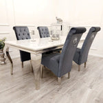 Louis Dining Set With 4 High Back Chairs