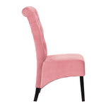 Pink High Back Chairs With Lion Knocker