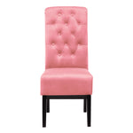 Pink High Back Chairs With Lion Knocker