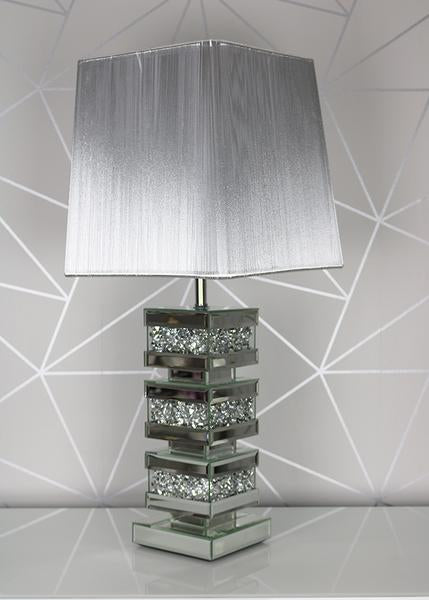 Crushed Diamond Block Table Lamp