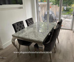 Louis Dining Set With 4 Majestic Chairs