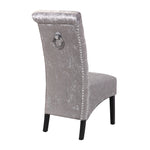 Silver/Grey High Back Chairs With Knocker Back