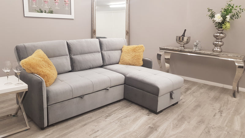 Lucy Sofa Grey Velvet