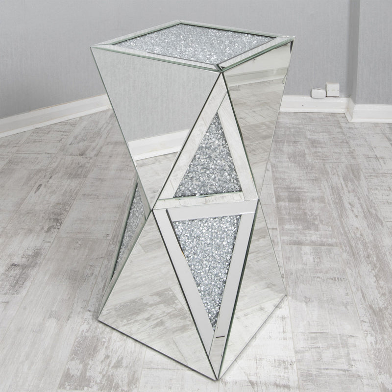 Mirrored Crushed Diamond Pedestal