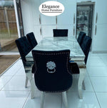 Louis Dining Set With 6 Black Chairs