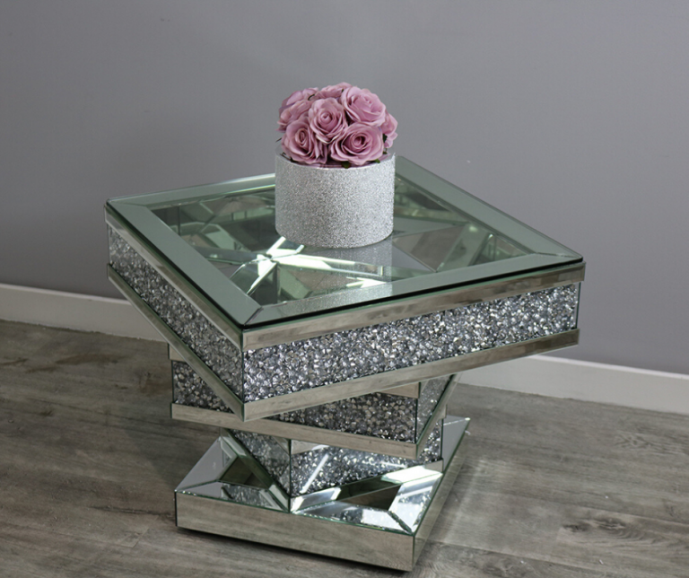 Mocka Crushed Diamond Side Table